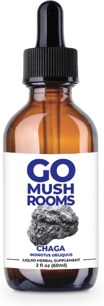 Chaga Sēņu Tincture Pielikums - Uzturviela, kas bagāta un antioksidanta - 2 fl oz (60 Kalpo)*