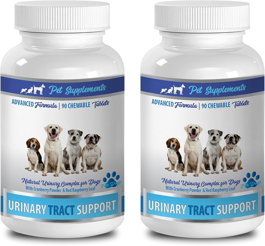 Dabas aizsardzības līdzekļi suņu urīna nesaturēšanai - DOG URINARY TRACT ATBALSTS - DABAS KRANBERIJAS ŠĶĪDUMS - BLADDER VESELĪBA - PIA REKOMENDĒTS - kukurūzas zīda papildinājums suņiem - 2 pudeles (180 Ārstniecības)