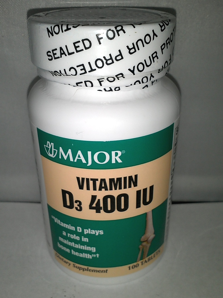 Svarīgs Generic D3 vitamīns 400 SV Diētiskās piedevas Kaulu veselība 100 tabletes