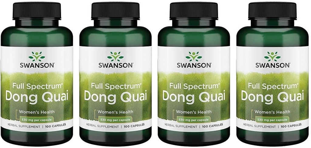 Swanson Dong Quai 530 Milligrams 100 kapsulas 4 iepakojumi