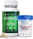 Advanced Detox Cleanse, Detox Kit ar Test Cup, Natural Detox & Cleanse with Milk Thattle, lakricas pulveris, un vēl, Body Cleanse Detox sievietēm un vīriešiem, 42 kapsulas, 1 iepakojums