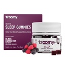 Troomy Miega Reishi + melatonīns Great Tasting Mushroom Gumies - Atbalsta Restful Miega & Stresa samazināšanās - Black Avenes - 60 Count