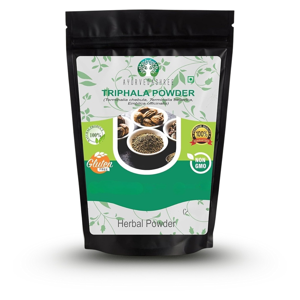 Triphala Powder 200 Gm • Amla, Haritaki un Bibhitaki kombinācija