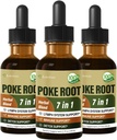 Poke Root Extract Drops Limfas sistēmas atbalstam, Limfatiskās Drenāžas Papildinājums Limfedēmai, 7 in 1 Formula ar Goldenseal Imūnsupport, Dandelion for Detox & Cleanse. 6oz