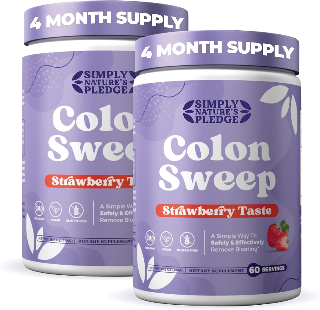 ColonSweep Psyllium Husk pūderis Colon Cleanser - Vegan, lipekļa bez fiber papildinājums - droša resnās zarnas tīrīšana aizcietējuma atvieglošana, uzpūšanās atvieglojums un Gut veselība - 16 OZ (60 Servē) - 2 iepakojums