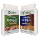 Vision Defender A.M.D. Plus & BP Acu kopšanas bundle – uzlabotas acu piedevas ar AREDS2 (luteīns, Zeaksantīns, C & E vitamīns, varš, cinks), Plus Mezo-Zeaxanthin, Mellenes, Pine Bark. Ražots Apvienotajā Karalistē