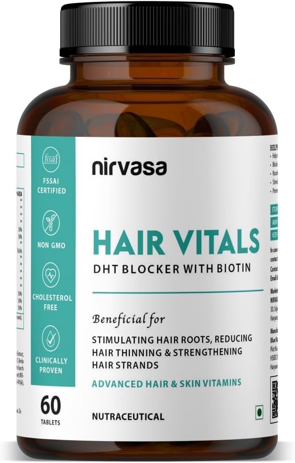 Matu Vitāli DHT bloķētājs ar Biotin tabletēm ar Beta-Sitosterīnu & Stinging Nattle Root ekstrakts -- Matu Vitamīni vīriešiem un sievietēm - 60 tabletes