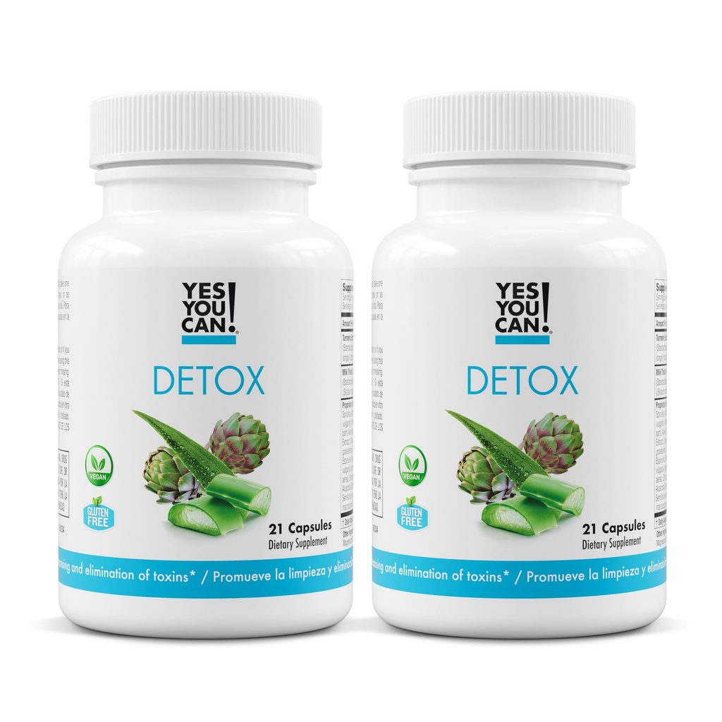 Jā, jūs varat! Dabas Detox tabletes - Diurētiskā tīrīšana ar elektrolītiem un vitamīniem - palīdz ar ūdens aizturi - bez lipekļa, 21 kapsulas (2 iepakojumi)