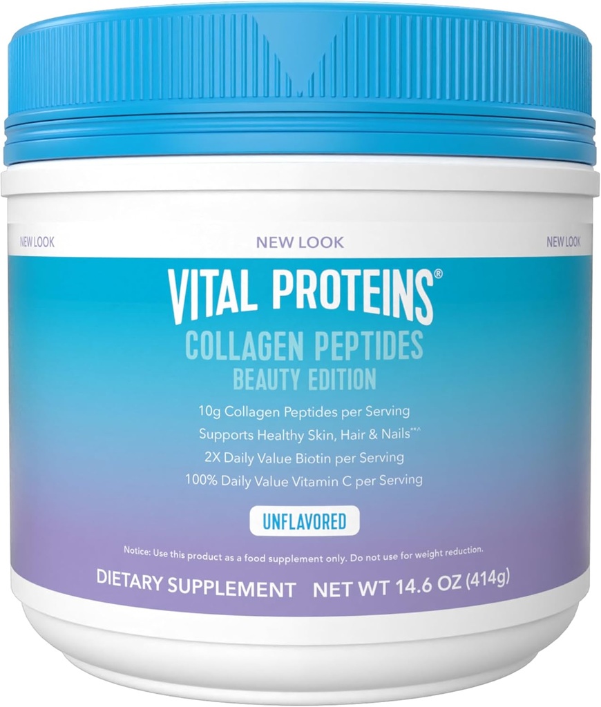 Vitālie proteīni Kolagēna peptīdi Beauty Edition-10g kolagēns ar biotīnu, C vitamīnu un cinku.