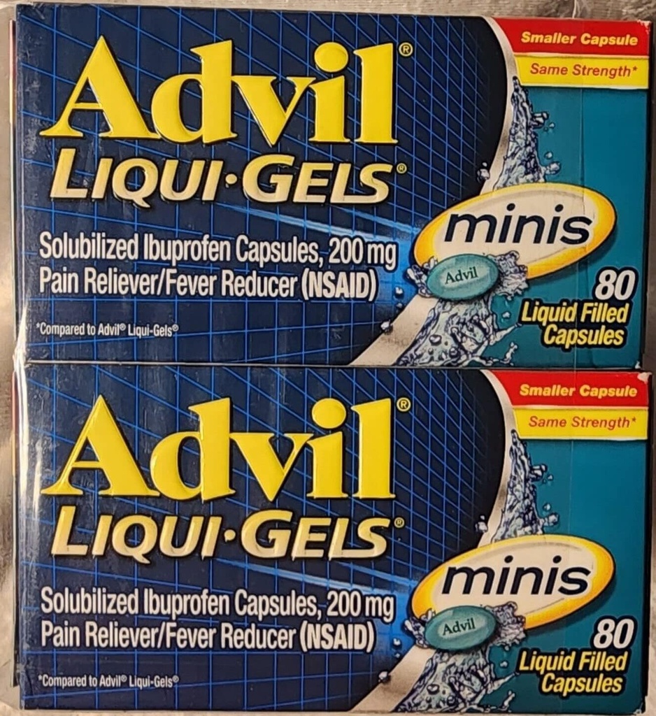 Advil Liqui- Gels Minis, 80 kapsulas pudelē (3 pudeles)