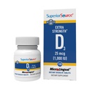 Superior Avots D3 vitamīns 1000 SV - piedāvā Imūnsistēmu, smadzenes un nervu sistēmas atbalstu - palīdz kalcija absorbcija zobu un kaulu veselībai - Bariatriski draudzīgas - 100 tabletes šķīdināšanai zem mēles