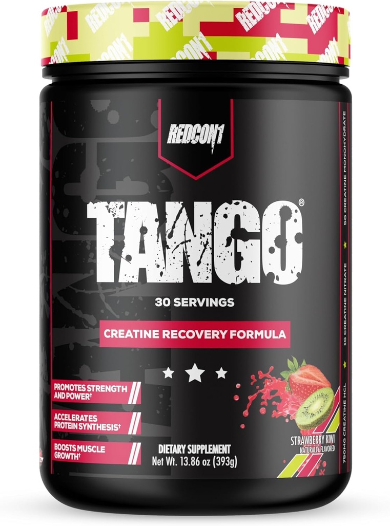 REDCON1 Tango kreatīnu pulveris, zemeņu Kiwi - bez cukura + Keto Friendly kreatīnu Papildinājums - Betaine Bezūdens muskuļu izturībai un izturībai (30 Kalpo)