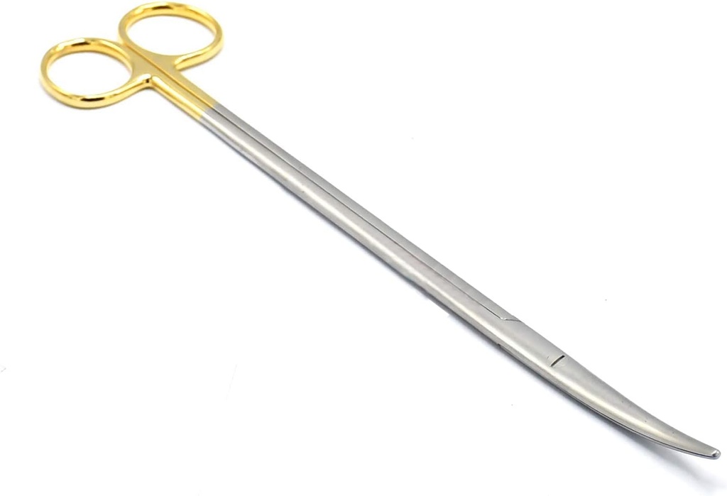 Metzenbaum Šķēres ar Tungsten Karbīda Ieliek un zelta gredzeni Nerūsējošā tērauda 12" In Curved