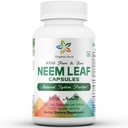 Organiskās Aura Neem kapsulas. 100% tīrs un spēcīgs. Raw Green Visa Superfood. Izgatavots ar Visa spektra Neem Leaves. Brīnums Detoksikācijas aģents. Radianta āda un immunitāte.