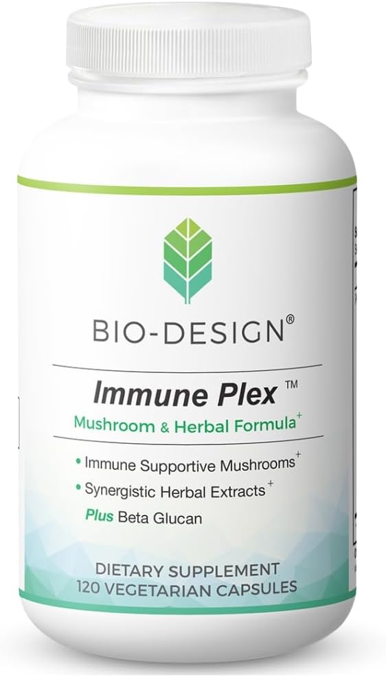 Imūnās Plex sēņu un augu formula - Patentēts Blend ar Beta Glucan, Reishi & Shiitake Sēnes, & Piena Dadzis Silymarin ikdienas Imūnās veselības atbalsts - 120 kapsulas