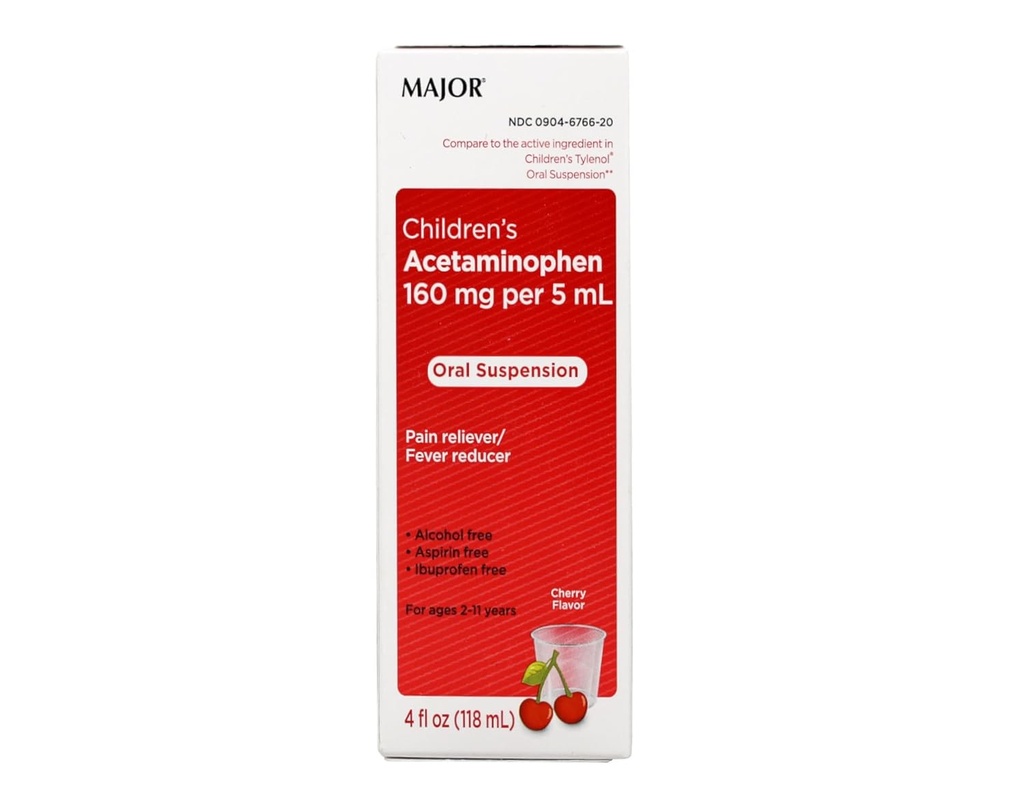 Major Children’s Acetaminophen Cherry 4 Ounce