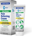 Globe sāpes Relieving Cream Plus 4% Lidokaīns, maksimālais spēks Numbing Relief, ātras darbības Topical terapija muskuļu sāpes, locītavu sāpes, muguras sāpes, kakla sāpes, sāpīgums, sprands & spasms, Necenzēts, 3oz
