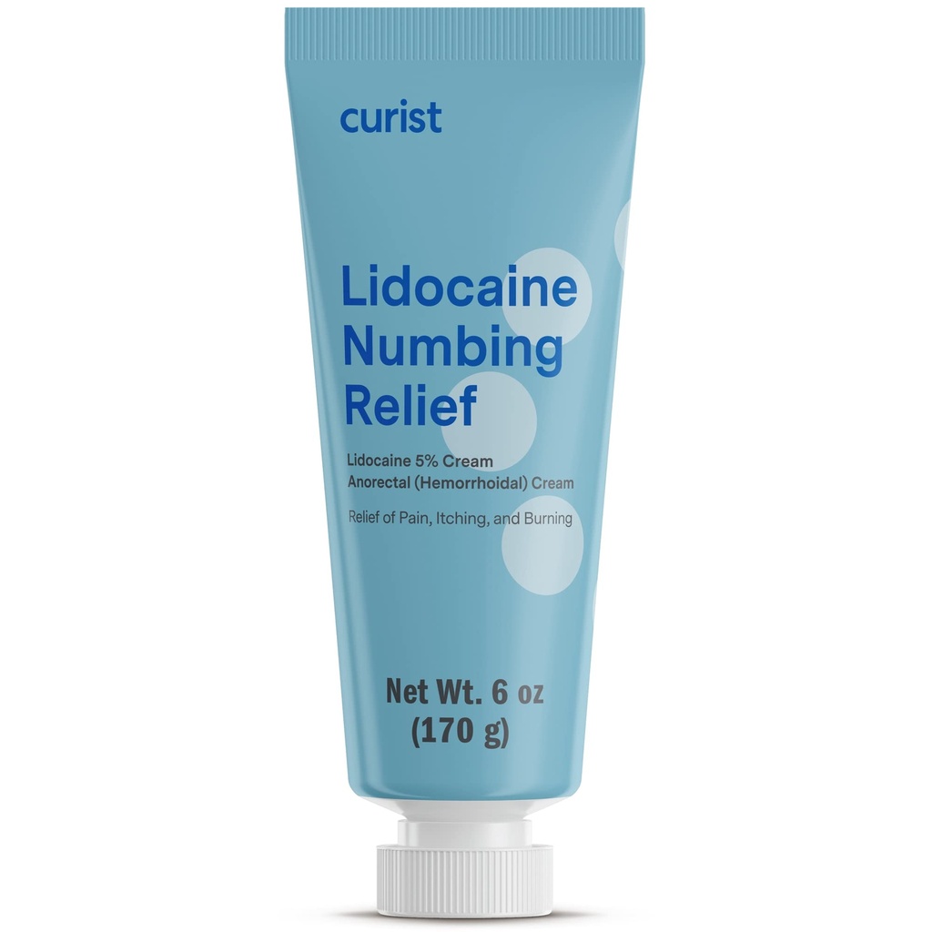 Kurist 5% Lidokaīna krēms Maksimālais stiprums Topical sāpes Relief - 6 oz (170 g) XL Tūba - Numb Ātri un efektīvi Numbing Formulation - (1 Pack - 6oz Tūbe)
