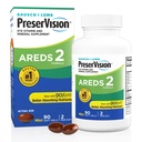 PreserVision AREDs 2 acu vitamīni, #1 acu ārsts Ieteicamais zīmols, luteīns un Zeaksantīns Papildinājums ar C vitamīnu, E vitamīnu, cinku un varu, 90 softgeliem (minigeliem)