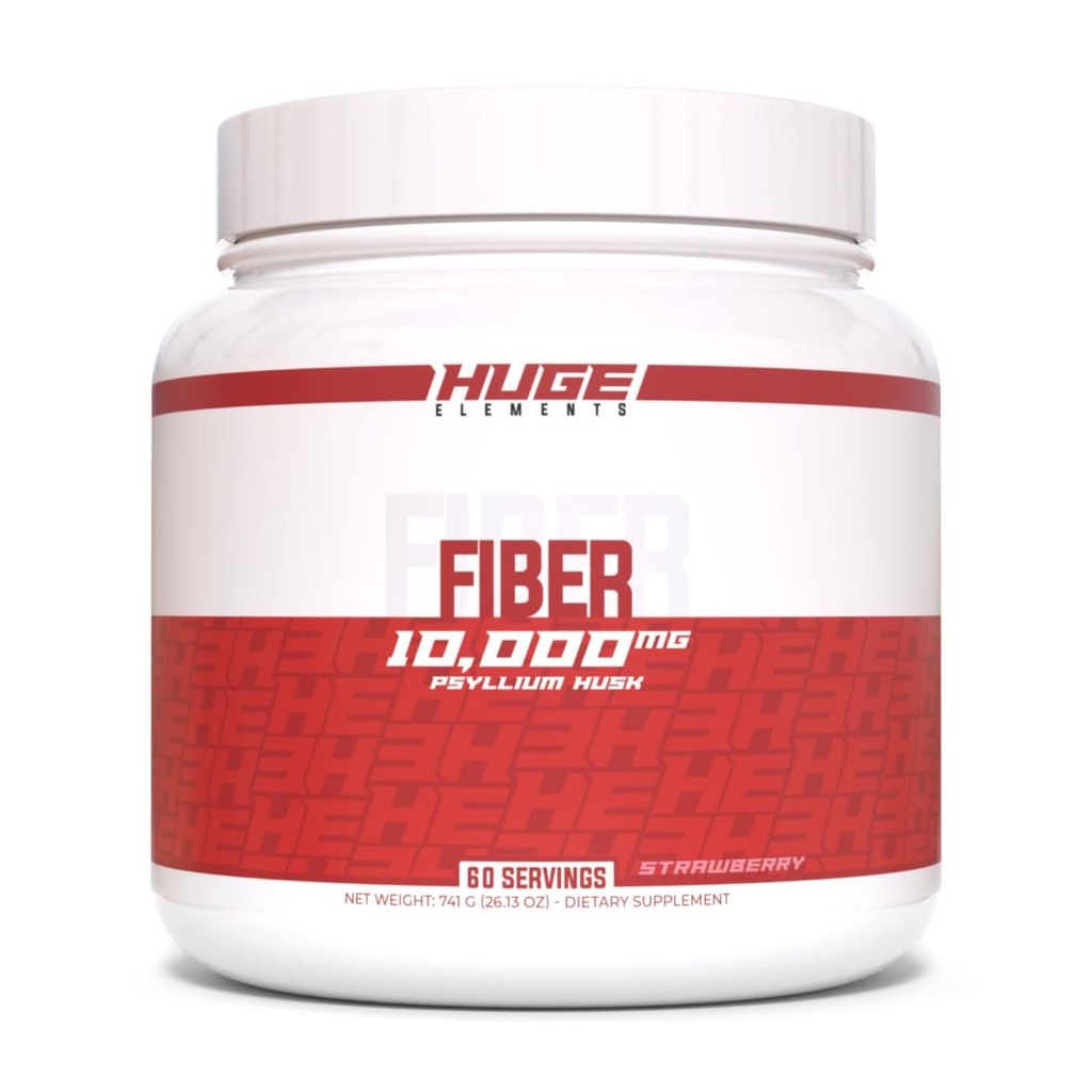 Milzīgs piedevas Fiber, 10 Grams Premium Psyllium Husk pulveris, šķīstošs šķiedru gremošanas veselību un funkcijas, dabas prebiotika ar Delicious Flavors (60 Kalpo) (Zemenes)
