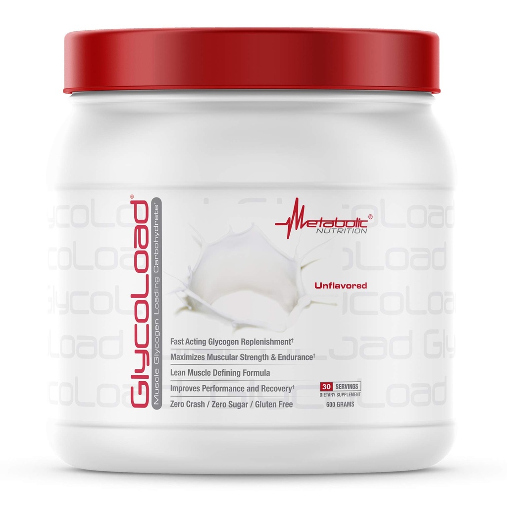 Vielmaiņas Uzturs, Glikoload, 100% Mikronizēts Cyclic Cluster Dextrin Ogļhidrāts Pulveris, Muskuļu Glikogēnu Loading Ogļhidrāts, Pirms Intra Post Workout Papildinājums, Neflavored, 600 gm (30 ser)