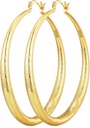 OOOPEL 925 Sterling Silver Hoop sievietēm Gold Hoop auskari Hipoalerģiska Diamond-Cut Ripples Designed - Non Tarnish Large Hoop Auskari(30/40/50/60/70mm)