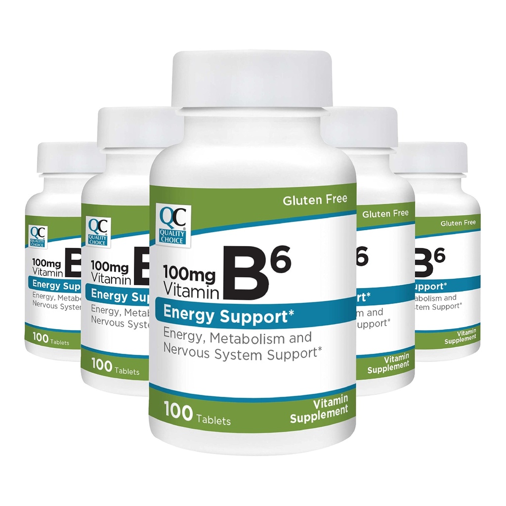 Kvalitātes izvēle Vitamīns B6 100 mg tabletes (iepakojums pa 5)