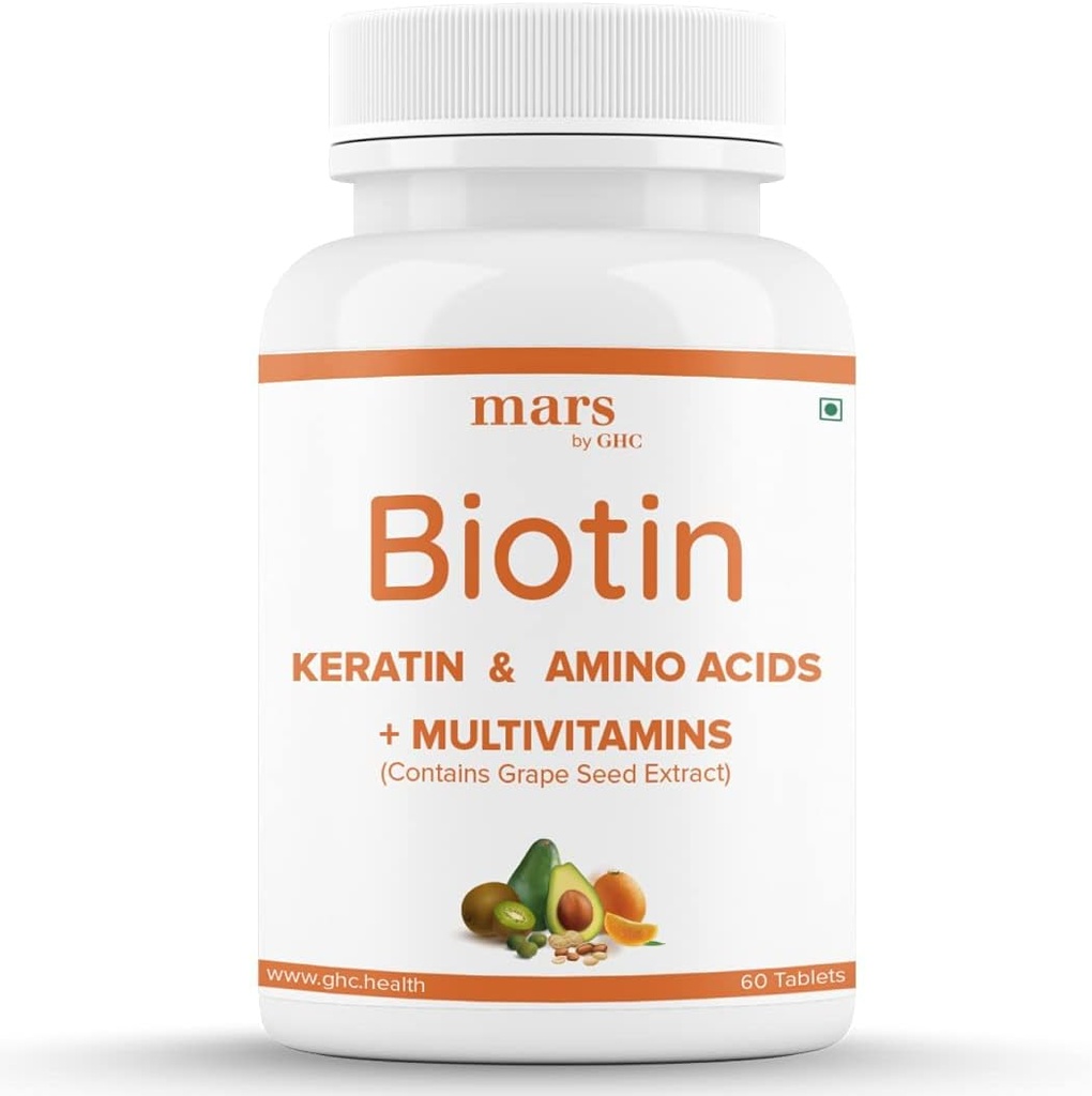 Bārda biotīns, veicina spēcīgāku un biezāku bārda augšanu, ar A vitamīnu, E vitamīnu, B7 vitamīnu, keratīnu un aminoskābēm, 100% vegānu (60 tabletes - iepakojumā pa 1)