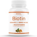 Bārda biotīns, veicina spēcīgāku un biezāku bārda augšanu, ar A vitamīnu, E vitamīnu, B7 vitamīnu, keratīnu un aminoskābēm, 100% vegānu (60 tabletes - iepakojumā pa 1)