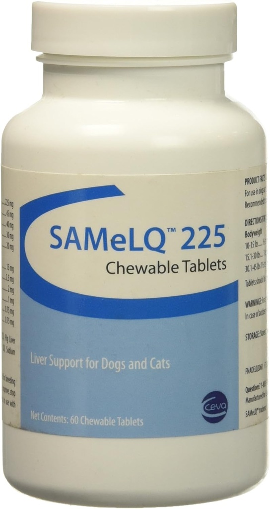 S Adenozil 225 (SAMe) priekš MEDIUM / LARGE DOGS 225 mg (60 tabs)
