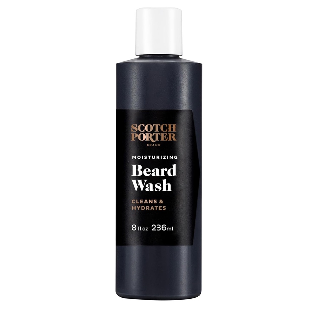 Scotch Porter Mitrinoša Beard Wash – Attīriet, Atsvaidzināt, Hydrate & Bieži Coarse, Sausi sejas mati, vienlaikus aizsargājot ādu Fuller / Veselīgāku izskatu Beard – Original Scent, 8 oz. Pudele