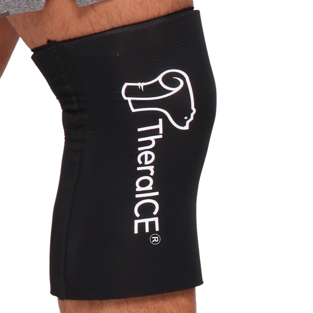 TheraICE Ceļgala ledus paka Aplauzt Kompresijas Piedurknes Ievainojumiem, Atkārtoti Izmantojams Gel Auksts Packs Brace Arī Elbow, Ankle & Calf - Elastīga Auksts Wrap atgūšana Meniscus, ACL, MCL Pain Relief