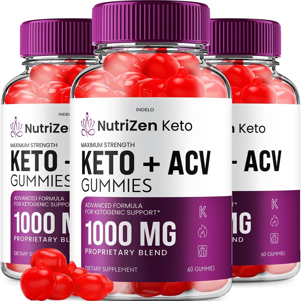 (3 Pack) NutriZen Keto ACV Gummies - Advanced Formula Nutri Zen Keto Plus ACV Gummies Apple Cider Etiķis Keto Nutrizen ACV Gummies Diētiskās Papildinājums Atsauksmes Vīrieši Sievietes (180 Gumies)