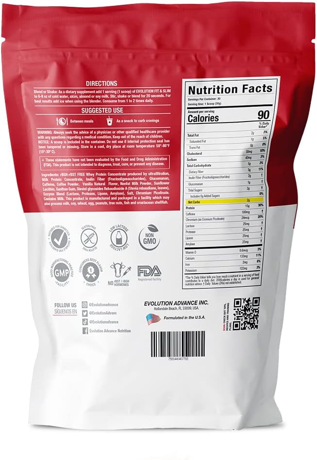 Evolution Advance Nutrition Fit & Slim Blend – ar zāli barotu sūkalu proteīnu pulveris vieglai gremošanas, ar Keto-Apstiprināts, ne-GMO, Stevia Saldināts, dabas Flavor – 2 Putekļi (Frapullicious Coffee)
