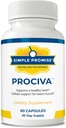 Vienkāršs solījums Prociva - Arjuna Bark ekstrakts Sirds veselības papildinājums ar folijskābi, vitamīnu D & Magnijs - Herbal Asinsspiediena Atbalsts & Veselīga sirds uzturēšana vīriešiem un sievietēm - 60 kapsulas