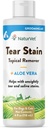 NaturVet – Tear Stain Topical Removalr Plus Aloe – 4 oz ; Novērš Nešaubīgi Tear & Saliva Stains ; Maiga, ūdens bāzes formula; suņiem un kaķiem