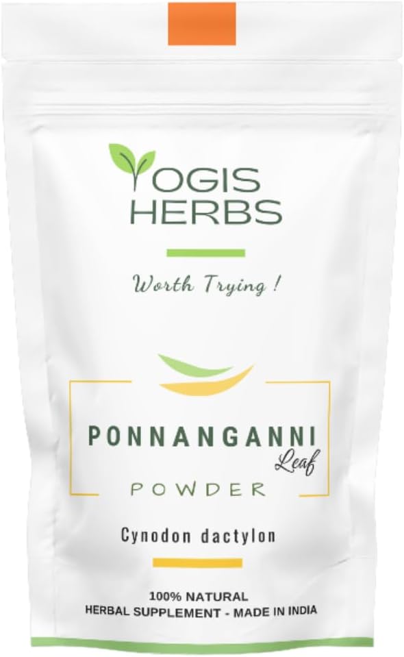 YOGIS HERBS Ponnanganni Leaf Powder (Sessile Joyweed) – Holistiskā veselības papildinājums acu, ādas, kaulu, un Imūnās labsajūtas   ) Natural Detox Aid -100 GMS (3.5 oz)