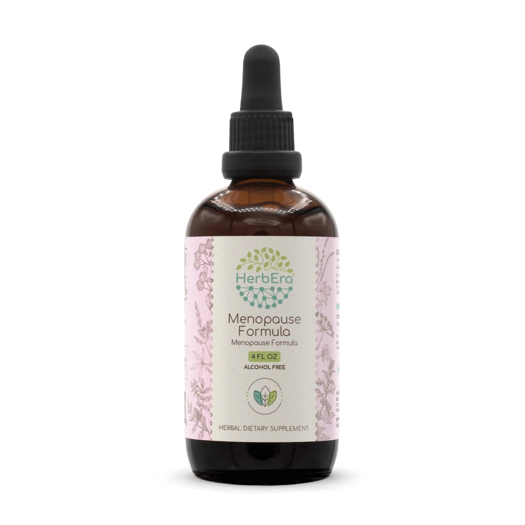 HerbEra Menopause Formula B120 Bezspirta ekstrakcijas Tinktūra, koncentrēti šķidrie pilieni Dabīgi Vitex Berry, lakricas saknes, māteswort, Dong Quai Saknes, Bērda saknes, Black Cohosh Saknes. 4 Fl Oz