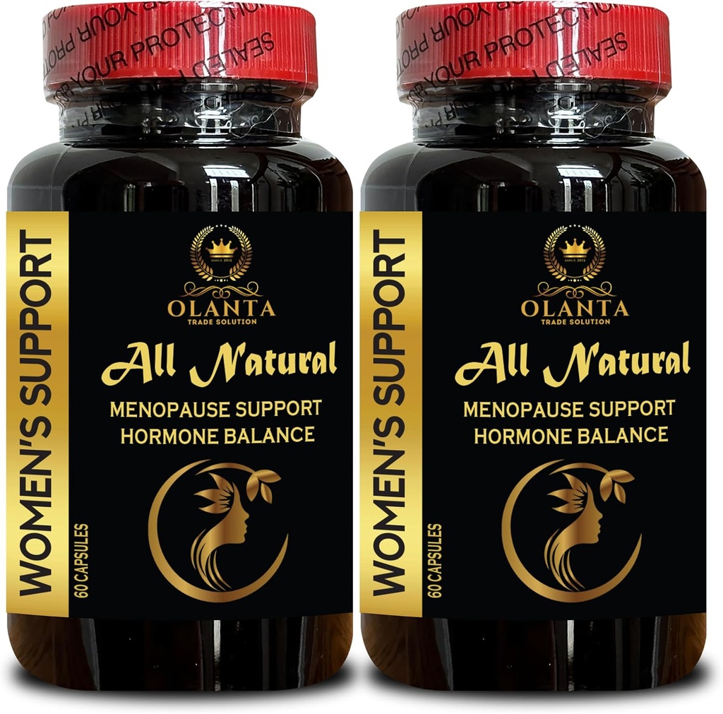 Menopauzes atbalsta papildinājums - Dabas Menopauzes Papildinājums Hormonālajam līdzsvaram, Karstā Flash Relief ar Black Cohosh, Nakts Sviedri un Imūnās Atbalstam sievietēm - 2 pudeles 120 kapsulas