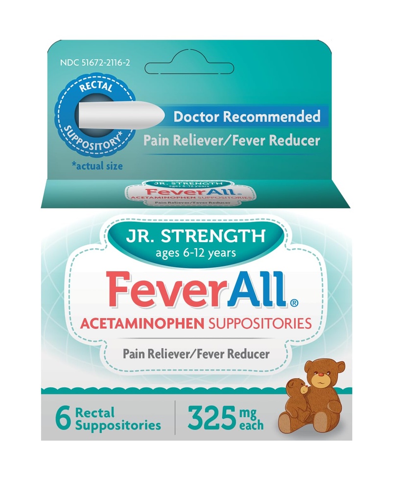 Drudzis Bērni Acetaminofēns Supozitori 6 Rektālais Supozitoriji 325mg Katrs sāpes Reliver / Fever Reducer. Paraben Brīvs, Nav Mākslīgas Krāsas vai Citi Konservanti. Vecums 6-12 gadi