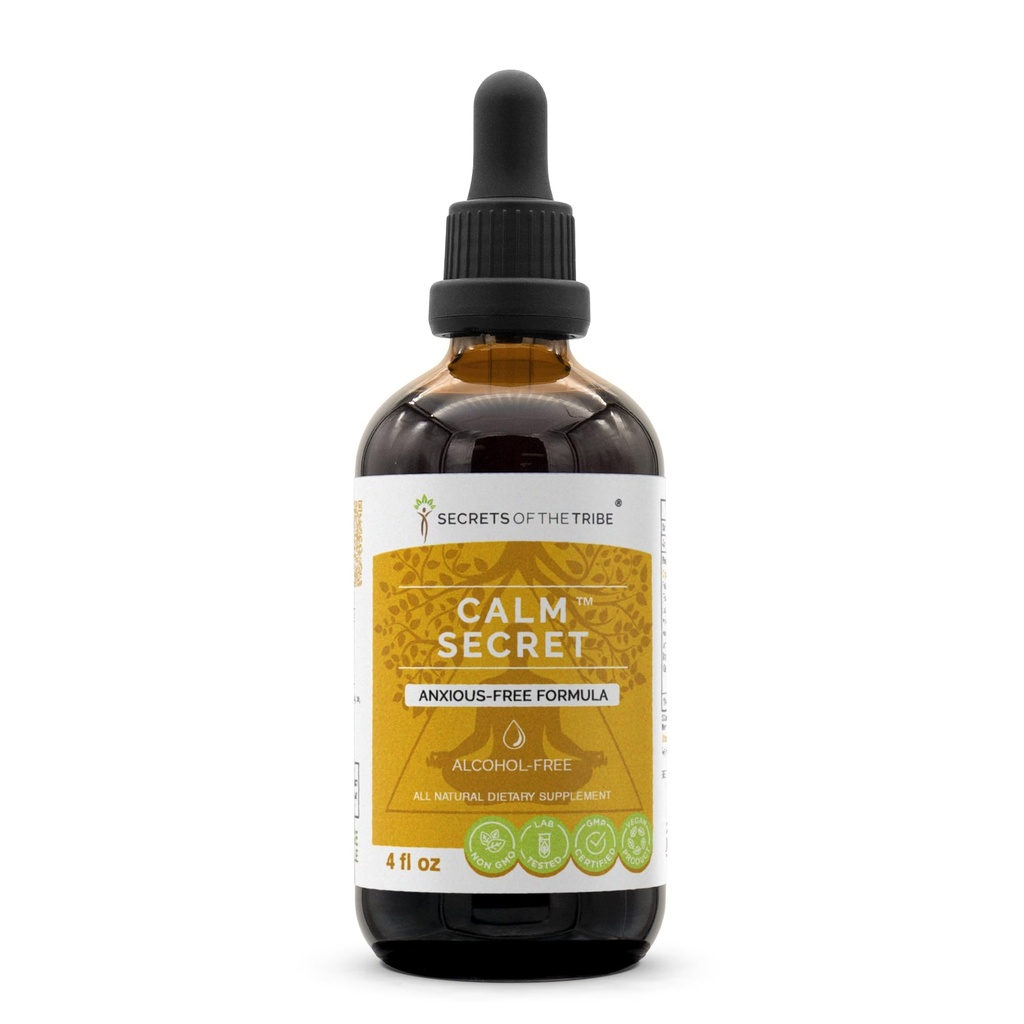 Noslēpumi no tribe - mierīgs noslēpums, augu Papildinājums Blend Drops Alkohola bez šķidruma ekstrakts, bez kaitīgas Formula (4 fl oz)
