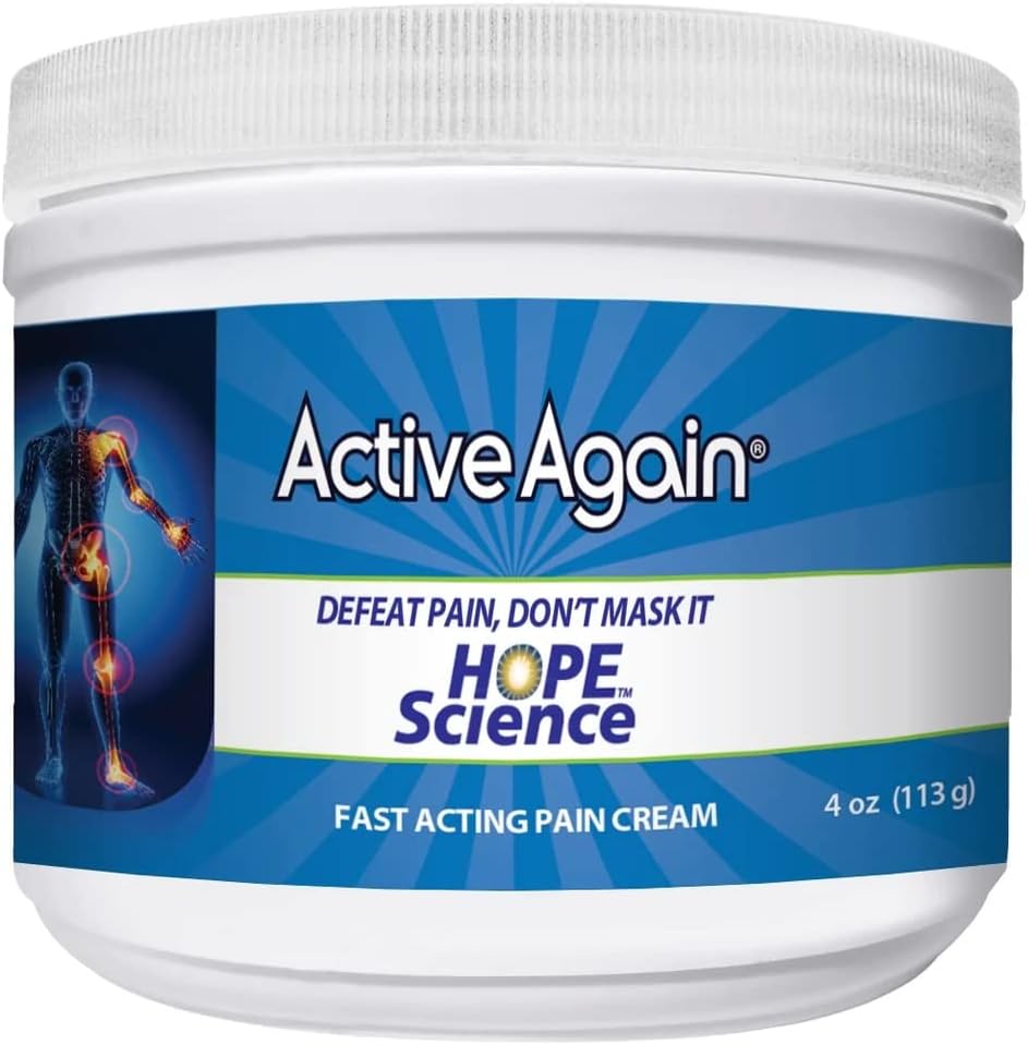 ACTIVE AGAIN Locītavu un muskuļu krēms, 4oz ------- klīniski pierādīta locītavu veselības un mobilitātes, muskuļu, muguras, ceļa, plecu --- ilgtermiņa rezultāti -- Ārsts apstiprināts -- Ražots ASV