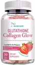 Generic Nature Glow Glutatione Kolagēns Glow Strawberry Flavor, 60 Organiskās košļājamās gumijas