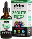 Zeolīta detokss bērniem šķidruma pilieniem - Advanced Clinoptilolīts ar tīriem vitamīniem B12 & D - Kids Gentle Body Daily tīrīt Fokuss un runa Extra Clinoptilolīts Zeolite pilieni Detox tīrīšanas papildinājums 2oz