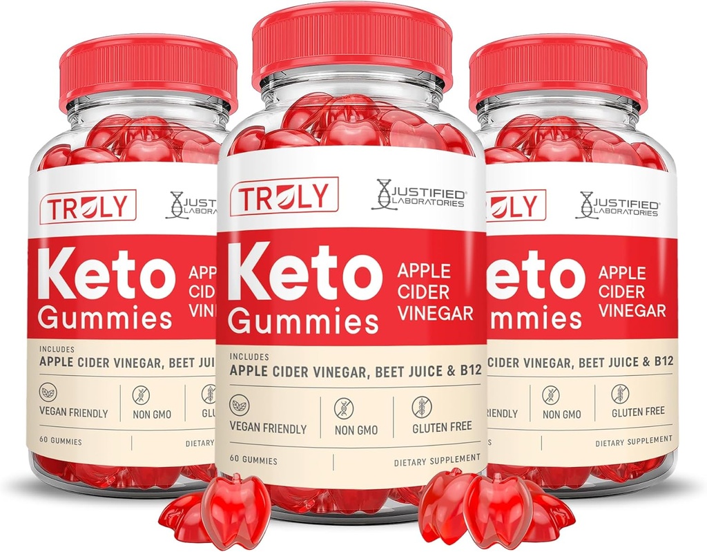 (3 Pack) Truly Keto ACV Gummies Advanced Formula 1000MG Truly Keto Gummies Apple Sidrs Etiķis Formulēts ar granātābolu biešu sulas pulveris B12 Vegan Non ĢMO 180 Gumys