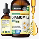 BIO KRAUTER Kumelīšu ziedi Tinktūra - Kumelīšu ekstrakts - Satur apigenīnu - Papildinājums relaksācijai un nomierināšanai - Alkohols un bezcukurs - Vegan pilieni 2 Fl.Oz.