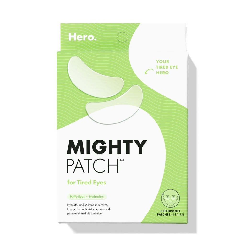 HERO COSMETICS Varens patchTM nogurušām acīm Patches - nomierinošas Hydrogel Patches - mostas un jūtami de-puffs Undereyes ar vairākiem lietojumiem (6 Skaits)