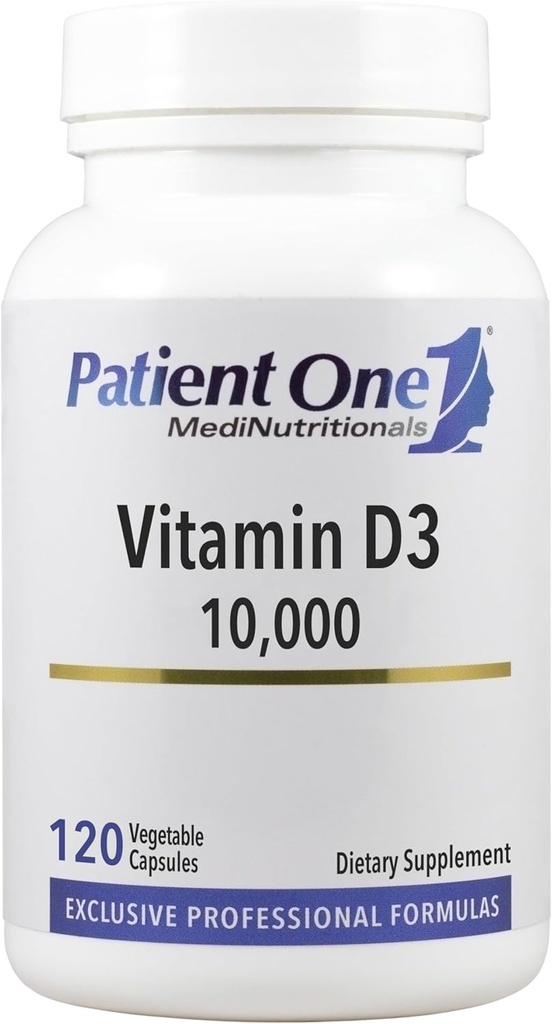 Pacientam viens D3 vitamīns 10 000 SV • Papildinājums atbalstam Imūnā, sirds un kaulu veselība * 