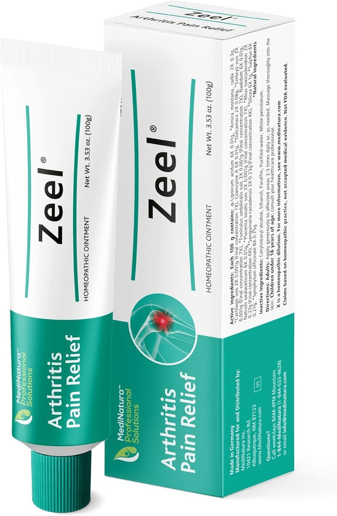 MediNatura Zeel Ziede Joint Stiffness - Arnica + 14 Aktīvās sastāvdaļas - Ražots Vācijā - 3.53oz