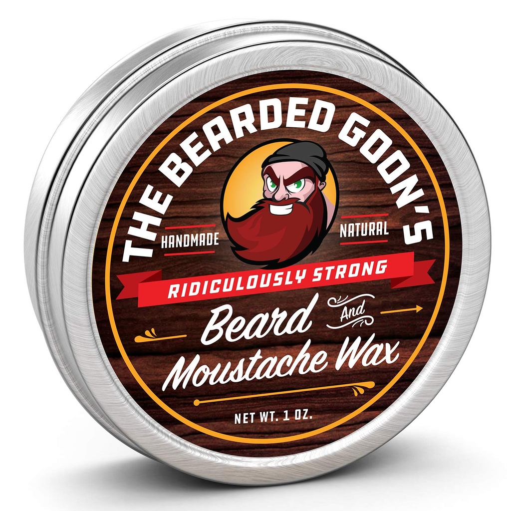 Ridiculously Strong Mustache un bārda vasa vīriešiem ; Visu dienu Style Kontrole Tame Sejas Mati ; Visas dabas Handlebar Moustache Wax - 1oz (30ml)